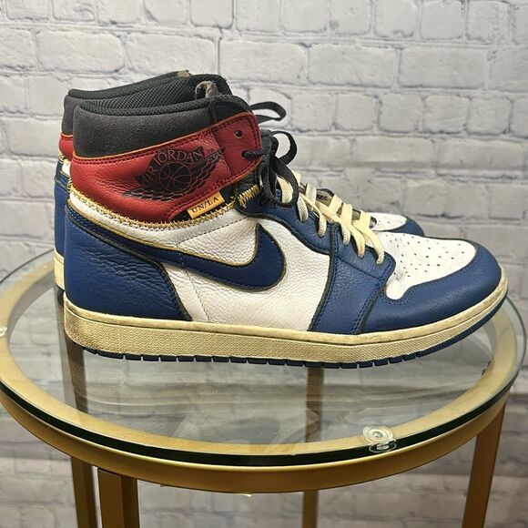 👟 Rare Jordan 1 Retro High Union Los Angeles Storm Blue - Size 11 👟 - Picture 4 of 7